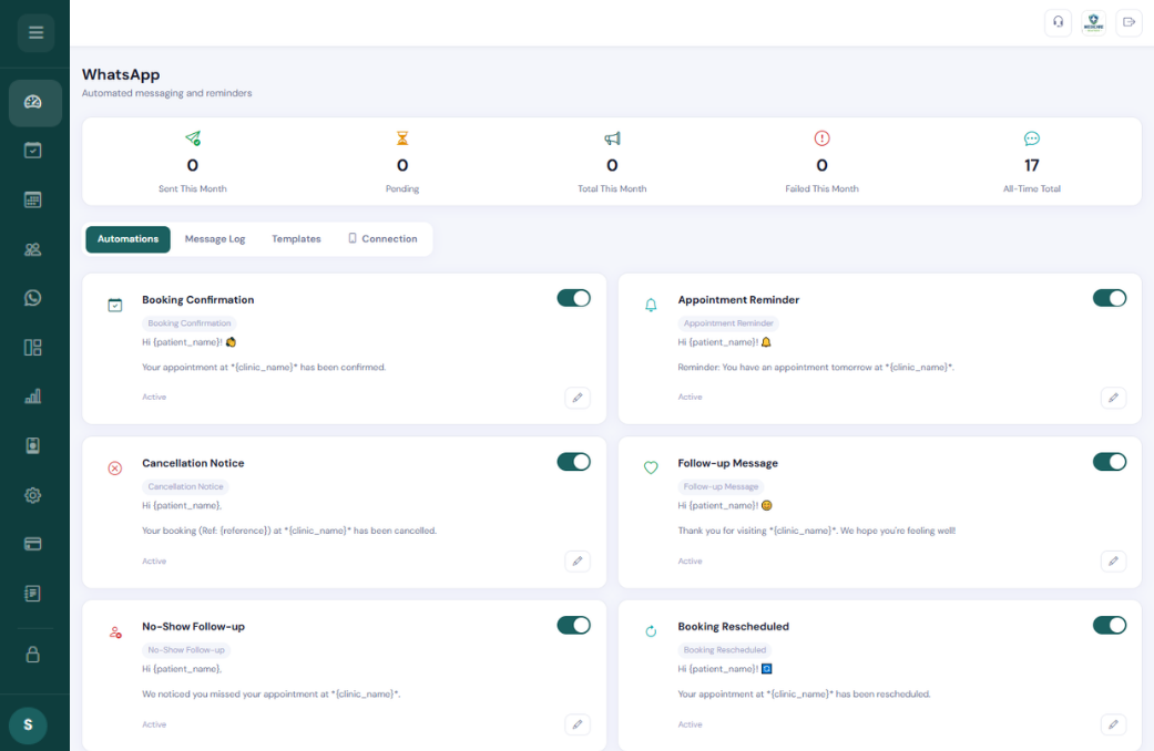 WhatsApp automation for clinics